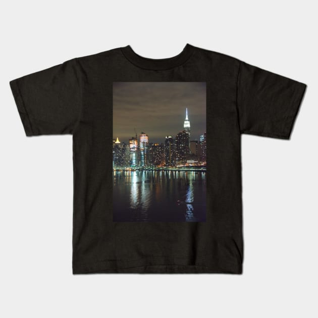 NYC - Empire State Building Kids T-Shirt by rollier
